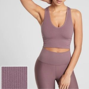 Womens Athleta Aurora Crop Top M sports bra ribbed